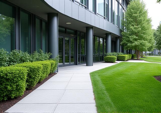 Commercial property landscape maintenance